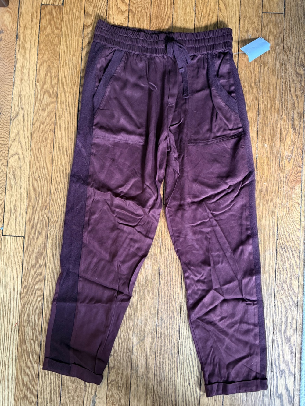 Splendid Maroon Drawstring Joggers - Size XS - NWOT